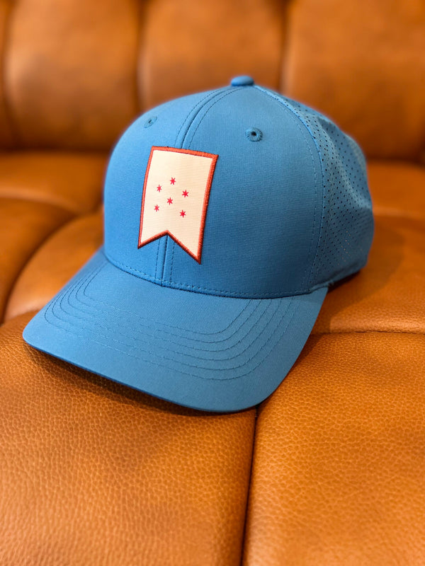 Blue Center Cut Mesh Guidon