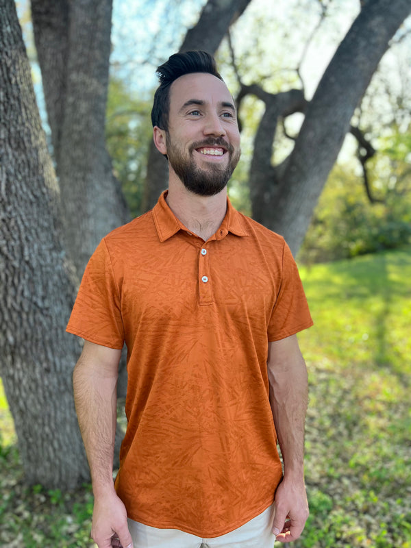Burnt Orange Triangular Polo
