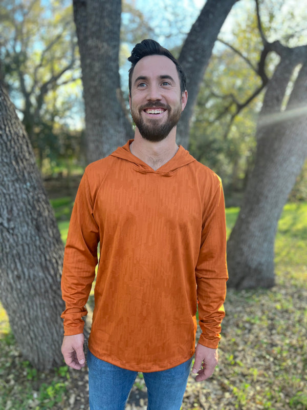 Burnt Orange Digital Camo Performance Hoodie